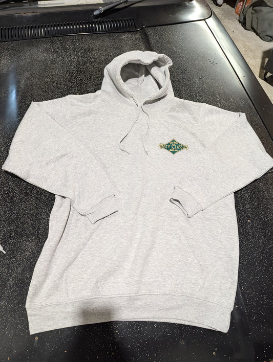 Grey Diamond Embroidered Hoodie - FINAL STOCK