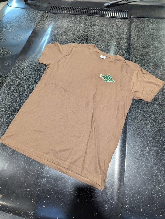 Light Brown Embroidered Diamond Logo T-Shirt - Final Stock