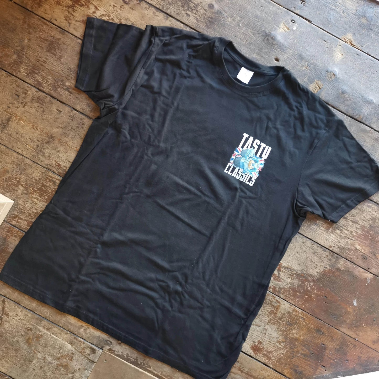 Black Starter Motor Logo T-Shirt Printed - Final Stock